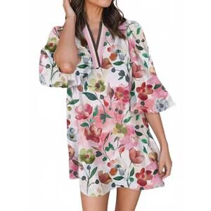 NEW AAPPARELLA iris puff sleeve dress in dusty pink